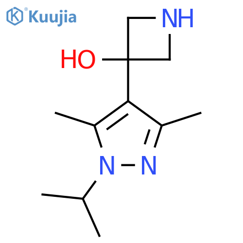 3-3,5-dimethyl-1-(propan-2-yl)-1H-pyrazol-4-ylazetidin-3-ol structure