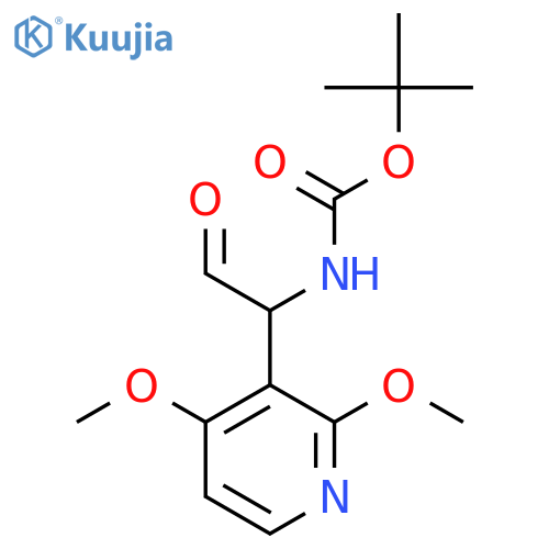 tert-butyl N-1-(2,4-dimethoxypyridin-3-yl)-2-oxoethylcarbamate structure