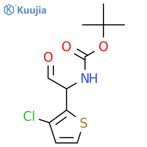 tert-butyl N-1-(3-chlorothiophen-2-yl)-2-oxoethylcarbamate structure