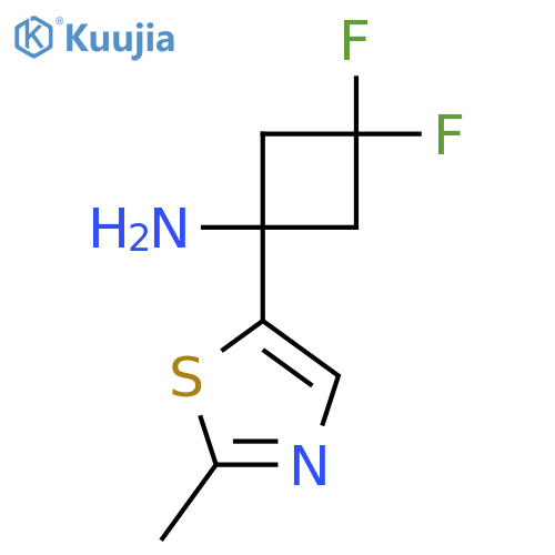 3,3-difluoro-1-(2-methyl-1,3-thiazol-5-yl)cyclobutan-1-amine structure