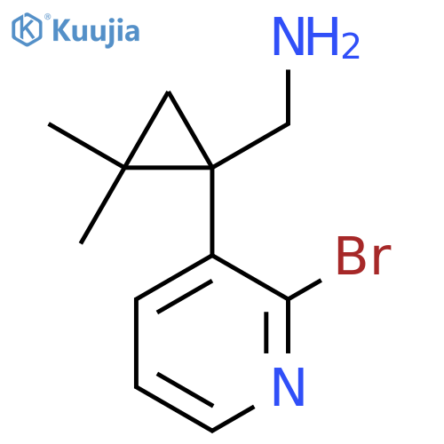 1-(2-bromopyridin-3-yl)-2,2-dimethylcyclopropylmethanamine structure