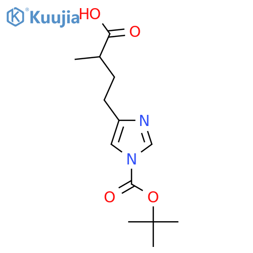 4-{1-(tert-butoxy)carbonyl-1H-imidazol-4-yl}-2-methylbutanoic acid structure