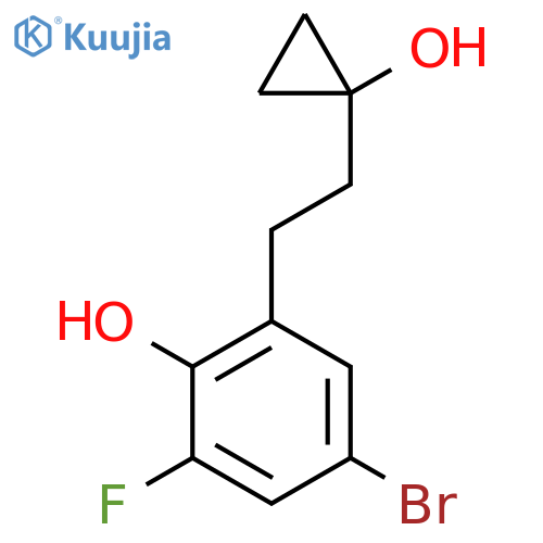 4-bromo-2-fluoro-6-2-(1-hydroxycyclopropyl)ethylphenol structure