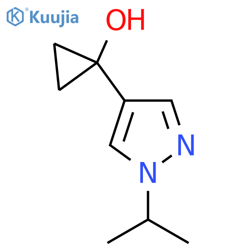1-1-(propan-2-yl)-1H-pyrazol-4-ylcyclopropan-1-ol structure