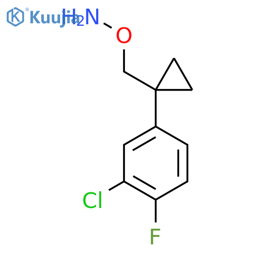 O-{1-(3-chloro-4-fluorophenyl)cyclopropylmethyl}hydroxylamine structure