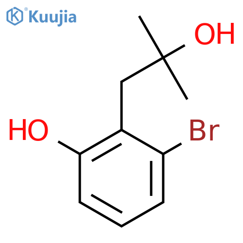 3-bromo-2-(2-hydroxy-2-methylpropyl)phenol structure
