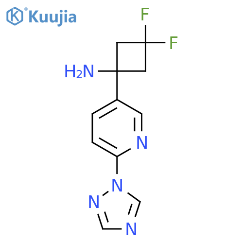 3,3-difluoro-1-6-(1H-1,2,4-triazol-1-yl)pyridin-3-ylcyclobutan-1-amine structure