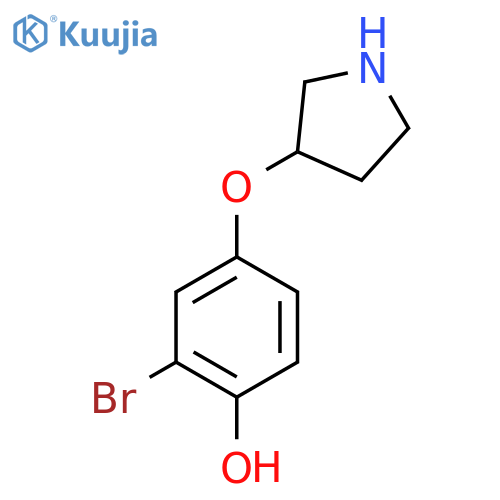 2-bromo-4-(pyrrolidin-3-yloxy)phenol structure