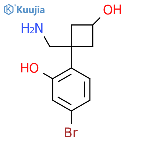 2-1-(aminomethyl)-3-hydroxycyclobutyl-5-bromophenol structure