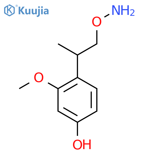 4-1-(aminooxy)propan-2-yl-3-methoxyphenol structure