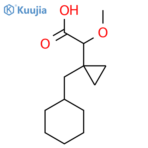 2-1-(cyclohexylmethyl)cyclopropyl-2-methoxyacetic acid structure