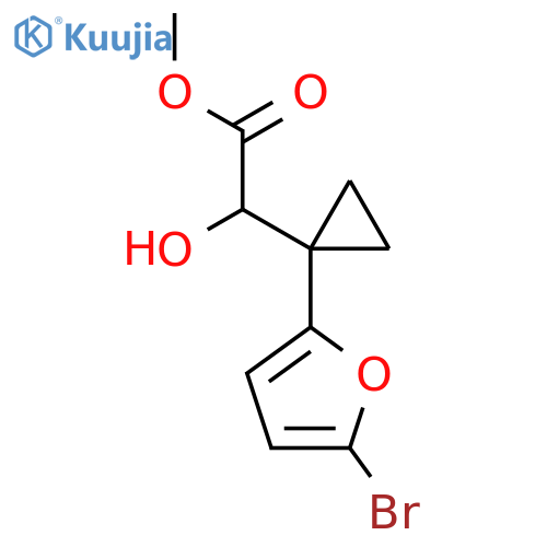 methyl 2-1-(5-bromofuran-2-yl)cyclopropyl-2-hydroxyacetate structure