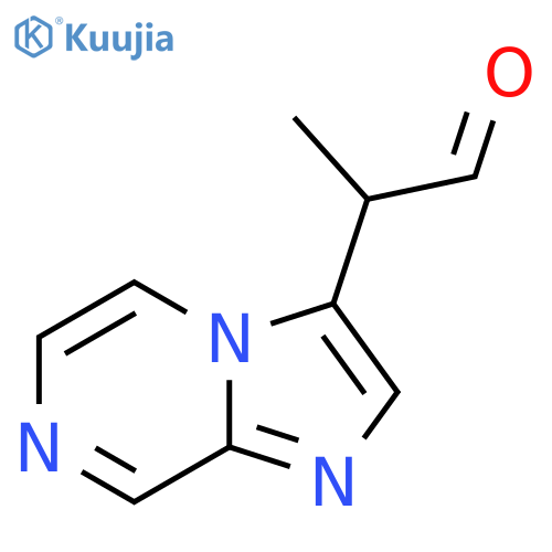 2-{imidazo1,2-apyrazin-3-yl}propanal structure