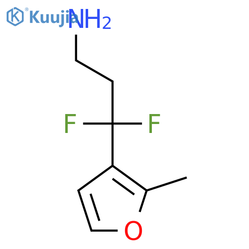 3,3-difluoro-3-(2-methylfuran-3-yl)propan-1-amine structure