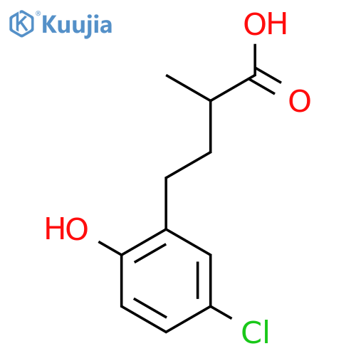 4-(5-chloro-2-hydroxyphenyl)-2-methylbutanoic acid structure