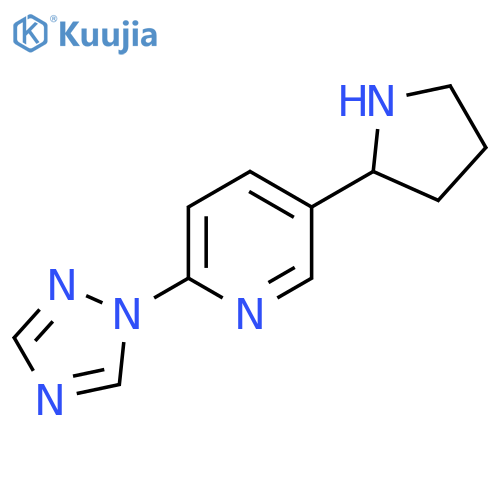 5-(pyrrolidin-2-yl)-2-(1H-1,2,4-triazol-1-yl)pyridine structure