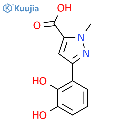 3-(2,3-dihydroxyphenyl)-1-methyl-1H-pyrazole-5-carboxylic acid structure