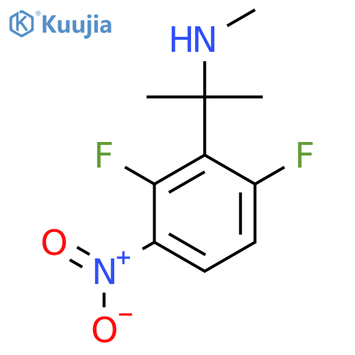 2-(2,6-difluoro-3-nitrophenyl)propan-2-yl(methyl)amine structure