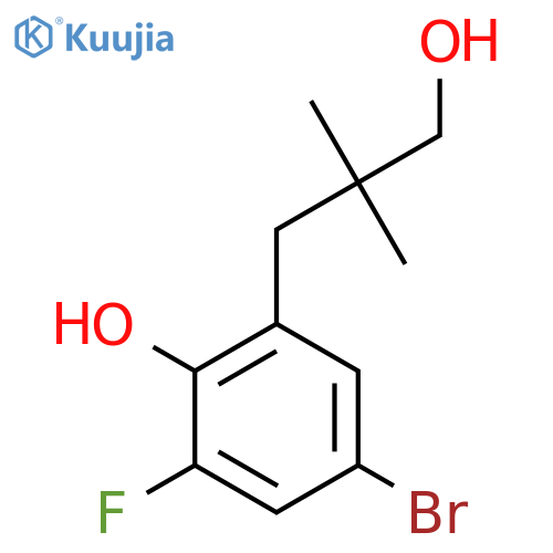 4-bromo-2-fluoro-6-(3-hydroxy-2,2-dimethylpropyl)phenol structure