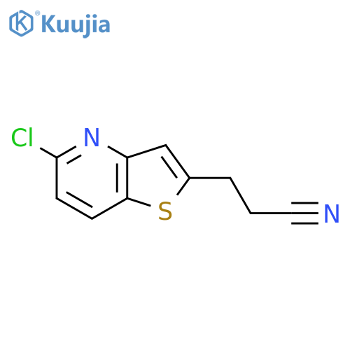 3-{5-chlorothieno3,2-bpyridin-2-yl}propanenitrile structure
