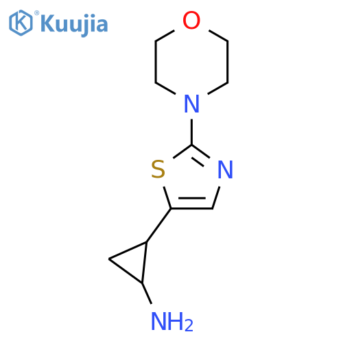 2-2-(morpholin-4-yl)-1,3-thiazol-5-ylcyclopropan-1-amine structure