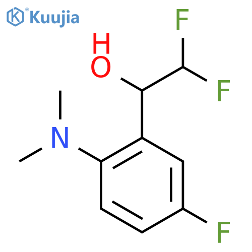1-2-(dimethylamino)-5-fluorophenyl-2,2-difluoroethan-1-ol structure