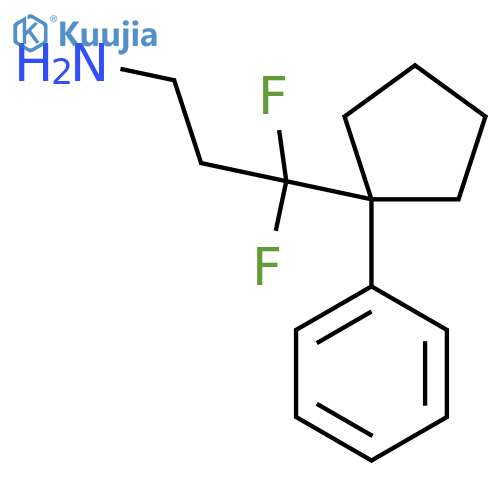 3,3-difluoro-3-(1-phenylcyclopentyl)propan-1-amine structure