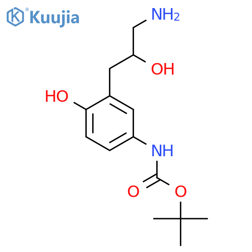 tert-butyl N-3-(3-amino-2-hydroxypropyl)-4-hydroxyphenylcarbamate structure