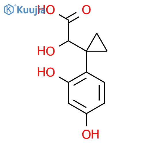 2-1-(2,4-dihydroxyphenyl)cyclopropyl-2-hydroxyacetic acid structure