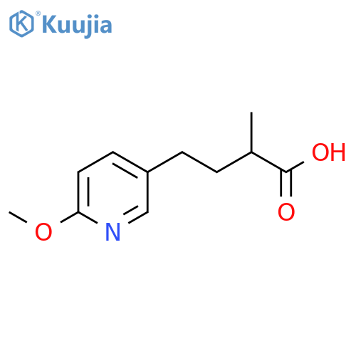 4-(6-methoxypyridin-3-yl)-2-methylbutanoic acid structure