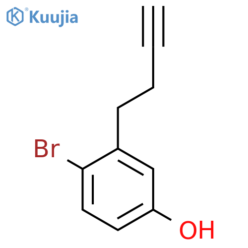 4-bromo-3-(but-3-yn-1-yl)phenol structure