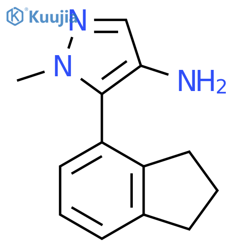 5-(2,3-dihydro-1H-inden-4-yl)-1-methyl-1H-pyrazol-4-amine structure