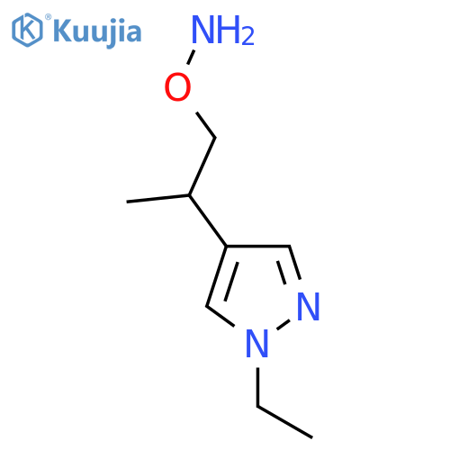 O-[2-(1-ethyl-1H-pyrazol-4-yl)propyl]hydroxylamine structure