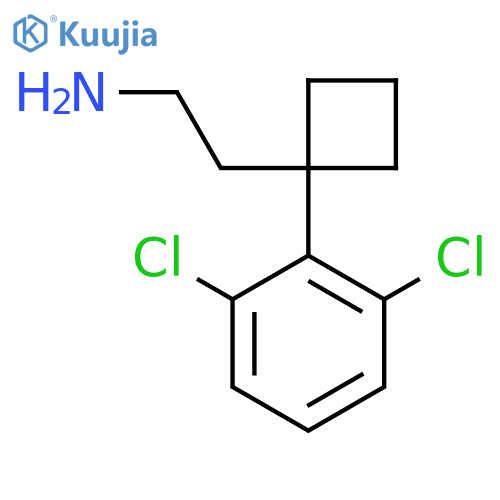 2-1-(2,6-dichlorophenyl)cyclobutylethan-1-amine structure