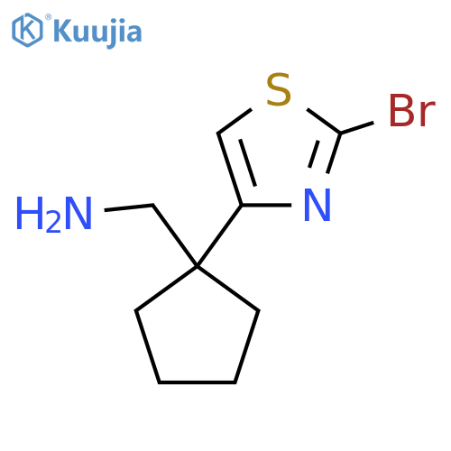 1-(2-bromo-1,3-thiazol-4-yl)cyclopentylmethanamine structure