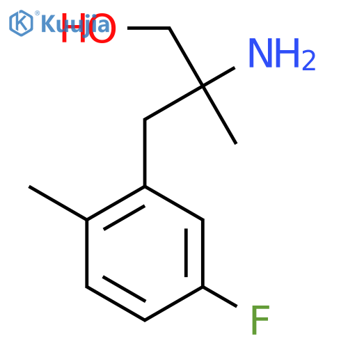 2-amino-3-(5-fluoro-2-methylphenyl)-2-methylpropan-1-ol structure