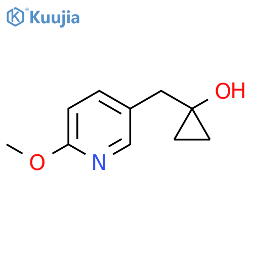 1-(6-methoxypyridin-3-yl)methylcyclopropan-1-ol structure