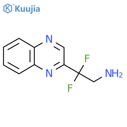 2,2-difluoro-2-(quinoxalin-2-yl)ethan-1-amine structure