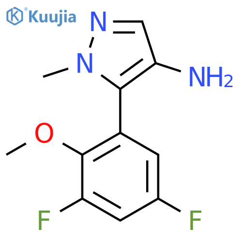 5-(3,5-difluoro-2-methoxyphenyl)-1-methyl-1H-pyrazol-4-amine structure