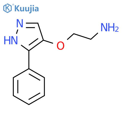 2-(3-phenyl-1H-pyrazol-4-yl)oxyethan-1-amine structure
