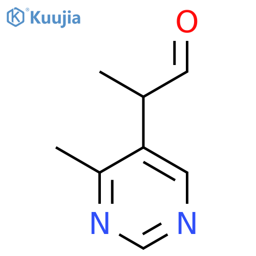 2-(4-methylpyrimidin-5-yl)propanal structure