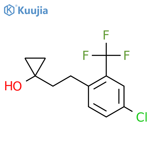 1-{2-4-chloro-2-(trifluoromethyl)phenylethyl}cyclopropan-1-ol structure