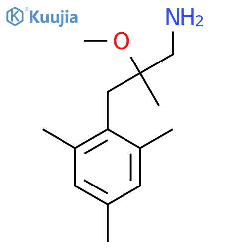 2-methoxy-2-(2,4,6-trimethylphenyl)methylpropan-1-amine structure