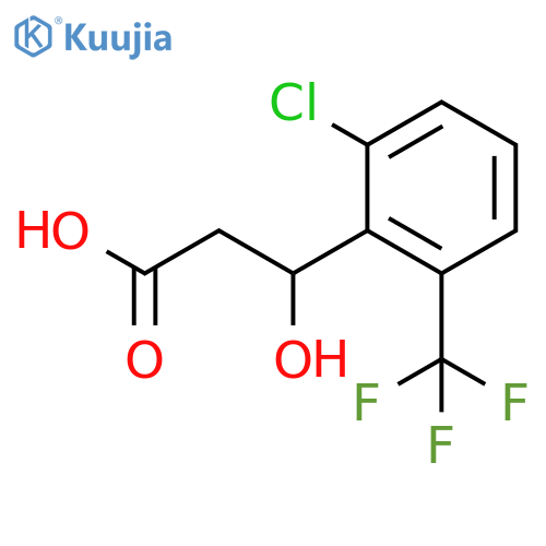 3-2-chloro-6-(trifluoromethyl)phenyl-3-hydroxypropanoic acid structure