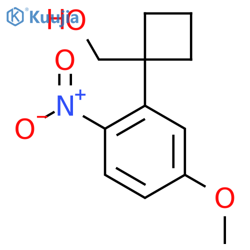 1-(5-methoxy-2-nitrophenyl)cyclobutylmethanol structure