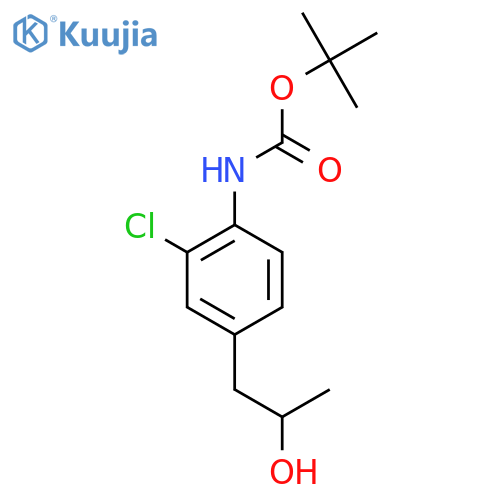 tert-butyl N-2-chloro-4-(2-hydroxypropyl)phenylcarbamate structure