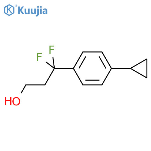 3-(4-cyclopropylphenyl)-3,3-difluoropropan-1-ol structure