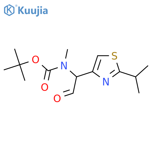 tert-butyl N-methyl-N-{2-oxo-1-2-(propan-2-yl)-1,3-thiazol-4-ylethyl}carbamate structure