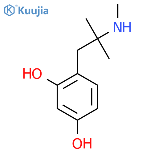4-2-methyl-2-(methylamino)propylbenzene-1,3-diol structure