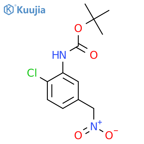 tert-butyl N-2-chloro-5-(nitromethyl)phenylcarbamate structure